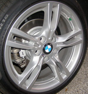14-19 BMW 428I/430I/435I/440I 18x8.5 Thin Arched Double 5 Spoke SILVER ST 400 REAR