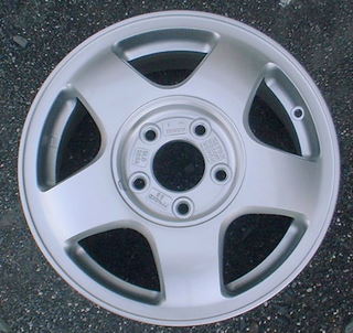 91-93 ACURA NSX 15x6.5 Broad Silver 5 Spoke FRONT SILVER