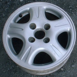 95-98 ACURA TL 2.5 15x6 Indented 5 Spoke Open Lugs SILVER