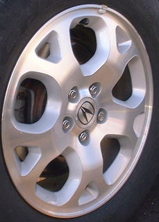 01-02 ACURA MDX TOURING 17x6.5 Mach'd Forked 5 Spoke B TOPY-MACH SILVER