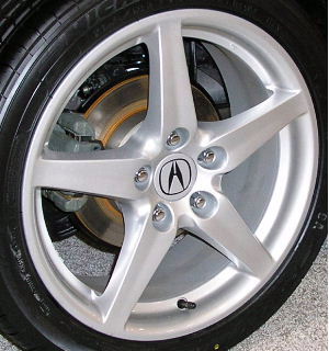 05-06 ACURA RSX-S 17x7 Thin Indented 5 Spoke A ASAHI SILVER