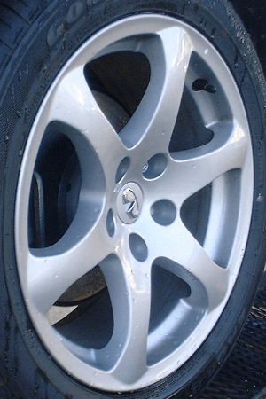 03-07 INFINITI G35 17x7.5 Thin 6 Spoke w Flared Ends FRONT SILVER