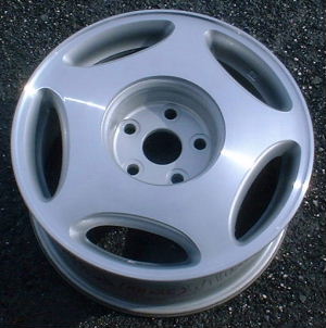 98-00 LEXUS LS400 16x7 Broad Face with 5 Oval Slots B MACHINE/SILVER