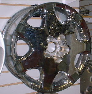 01-03 LEXUS LS430 17x7.5 7 Spoke with Exposed Lugs A CHROME