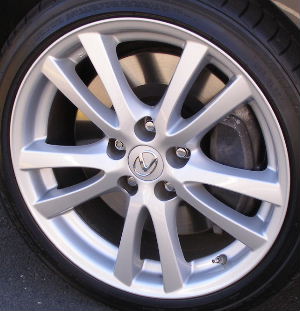 06-09 LEXUS IS250/IS350 18x8 Flared Thin Double 5 Spoke A SILVER FRONT