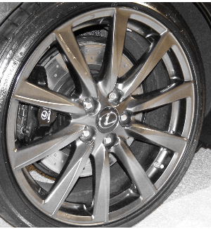 08-14 LEXUS IS-F 19x8 Right Thin Pointed 10 Spoke B FRONT SMOKE BRILLNT?