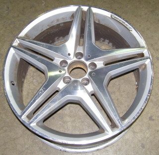08-14 MERCEDES CL63/CL65 AMG 20x8.5 Thin Flat Double 5 Spoke 216 CH - A MC/SILVER FRONT