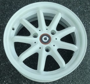 08-17 SMART FOR TWO 15x4.5 Soft Thin Convex 9 Spoke 451 CH - WHITE FRONT