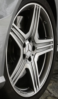 12-14 MERCEDES CLS550/CLS63 19x9 AMG 5 Spoke w Two Grooves Ea 218 CH - MC/GREY FRONT