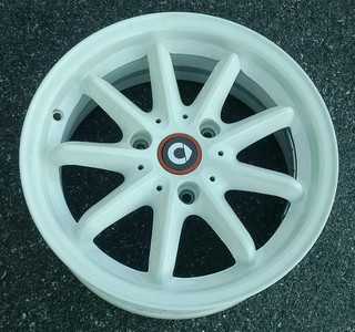 15-17 SMART FOR TWO 15x4.5 Soft Thin Convex 9 Spoke 451 CH - WHITE FRONT