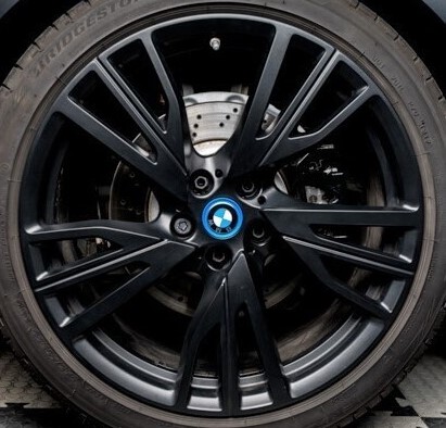 19-20 BMW i8 20x7.5 Angular Grooved 5 W-Spoke MATTE BLACK RIGHT ST 470