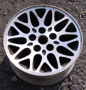 97-98 JEEP CHEROKEE COUNTRY 15x7 Flat Alternating 10 Point Starburst MACHINE/CHARCOAL
