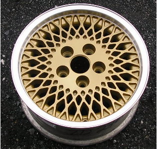91-92 JEEP CHEROKEE LIMITED 15x7 Painted Mesh w Machined Lip GOLD