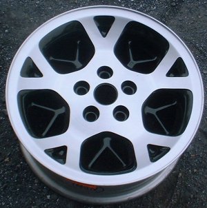 95-97 JEEP GRAND CHEROKEE ORVIS 16x7 Dished 5 Y-Spoke with Y in Slot MACHINE/GREEN