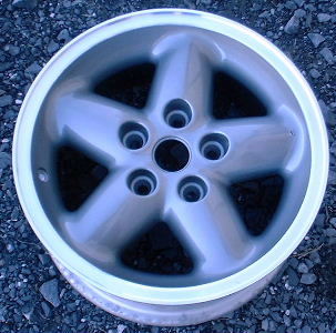 96 JEEP CHEROKEE 15x7 Rounded Broad 5 Spoke GRIZZLY, DARK GREY