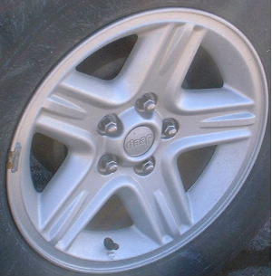 97-01 JEEP CHEROKEE SPORT 16x7 Indented Spined 5 Spoke B SILVER