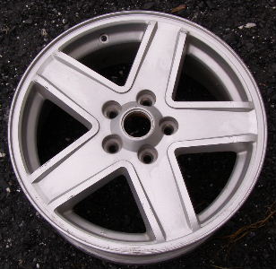 07-13 JEEP COMPASS SPORT 17x6.5 5 Spoke with Raised Edges A SILVER
